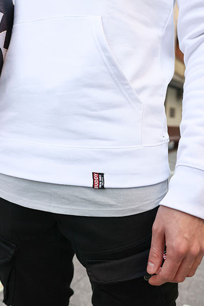 sudadera blanca buddy