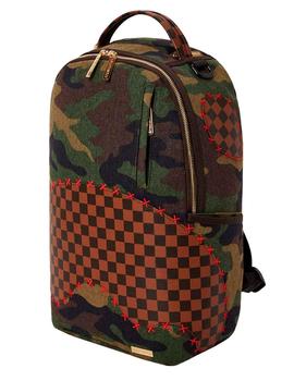 Mochila unisex Sprayground de camu con cuadros marrones