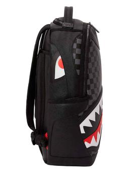 Mochila negra Sprayground del tiburón estilo Louis Vuitton