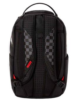 Mochila negra Sprayground del tiburón estilo Louis Vuitton