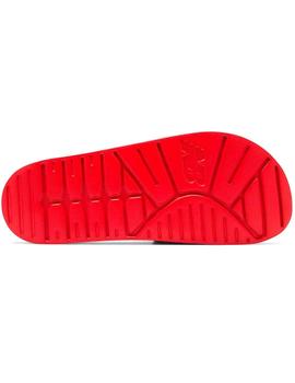 Chanclas rojas New Balance con empeine acolchado para hombre