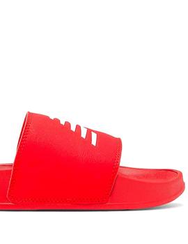 Chanclas rojas New Balance con empeine acolchado para hombre