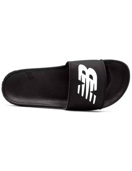 Chancla negra New Balance con empeine acolchado para hombre