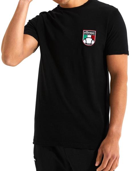 Camiseta negra Ellesse con escudo Perugia para hombre