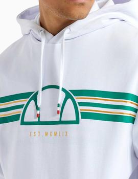 Sudadera blanca con capucha Ellesse Trofeo para hombre