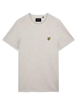 Camiseta lisa Lyle Scott gris perla para hombre