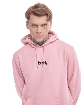 Sudadera Buddy rosa palo básica para hombre