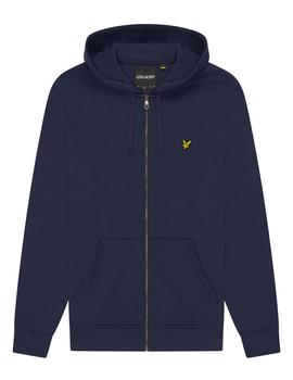 Chaqueta Lyle Scott azul marino con cremallera para hombre