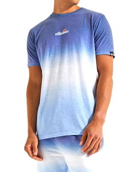 Camiseta azul desteñido Ellesse para hombre