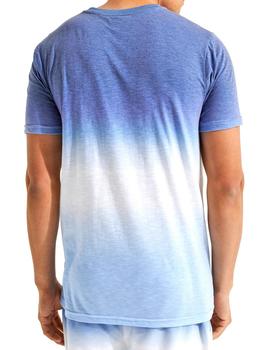 Camiseta azul desteñido Ellesse para hombre