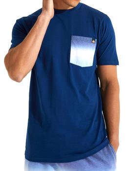 Camiseta con bolsillo Ellesse azul degradado