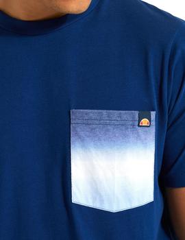 Camiseta con bolsillo Ellesse azul degradado