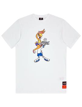 Camiseta Looney Tunes Ellesse blanca de Lola y Bugs Bunny