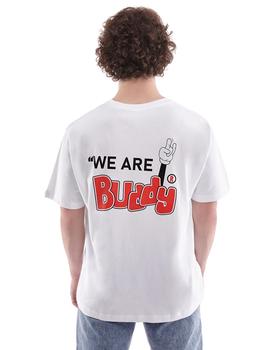 Camiseta Buddy Crazy blanca para hombre