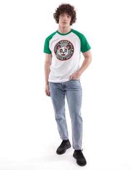 Camiseta Buddy Archive Ranglan blanca y verde para hombre