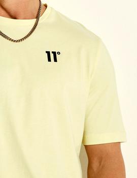 Camiseta amarillo fuerte 11 Degrees para hombre