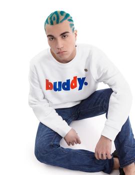 Sudadera Buddy Placard blanca para hombre