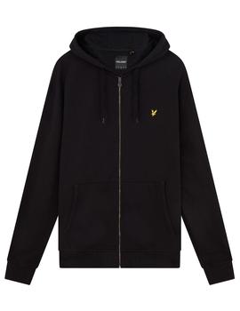 Chaqueta Lyle Scott azul negra con cremallera para hombre