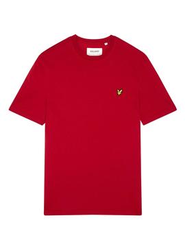 Camiseta Lyle Scott roja lisa para hombre