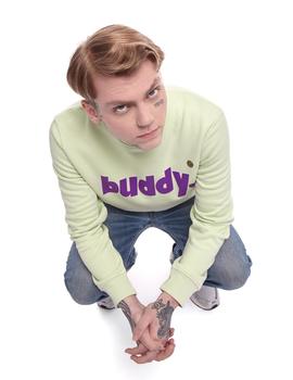 Sudadera Buddy Placard verde lima para hombre