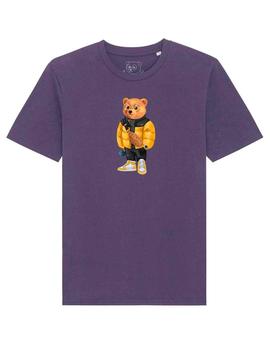 Camiseta morada Baron Filou oso streetwear