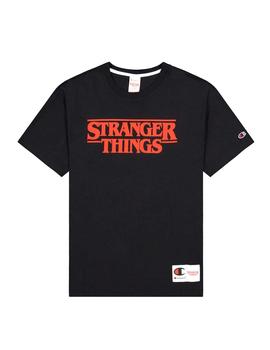 Camiseta Stranger Things x Champion negra unisex