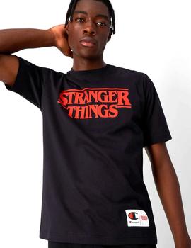 Camiseta Stranger Things x Champion negra unisex