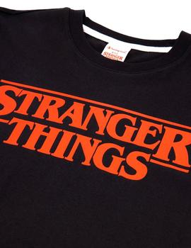 Camiseta Stranger Things x Champion negra unisex