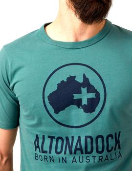 Camiseta clásica Altona Dock verde oscuro para hombre
