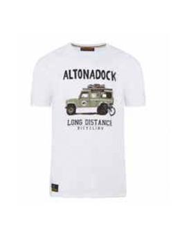 Camiseta Altona Dock blanca con Jeep para hombre