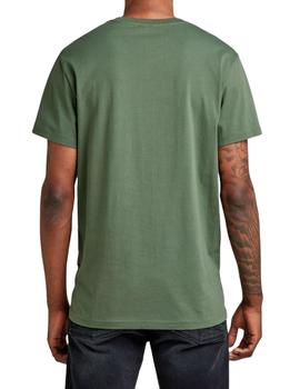 Camiseta G Star Raw verde Holorn para hombre
