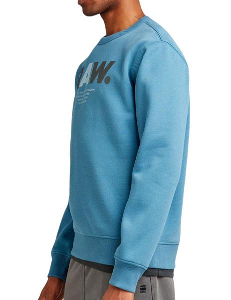  G-Star Raw Sudadera de cuello redondo con estampado prémium  para hombre, Caja: Fantem Blue : Ropa, Zapatos y Joyería