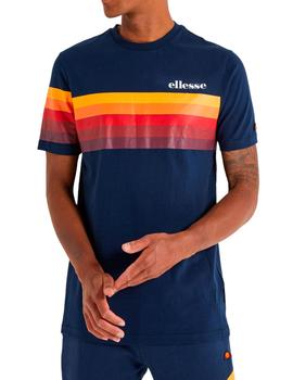 Camiseta Ellesse a rayas azul marino para chico