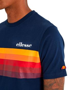 Camiseta Ellesse a rayas azul marino para chico