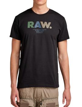 Camiseta G Star Raw Multi Colored negra para hombre