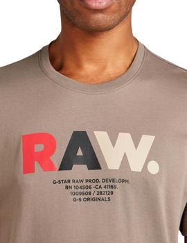 Camiseta G Star Raw marrón para hombre