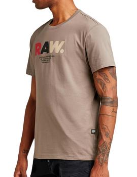 Camiseta G Star Raw marrón para hombre