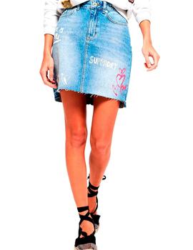 Falda vaquera Superdry Mini Skirt para mujer