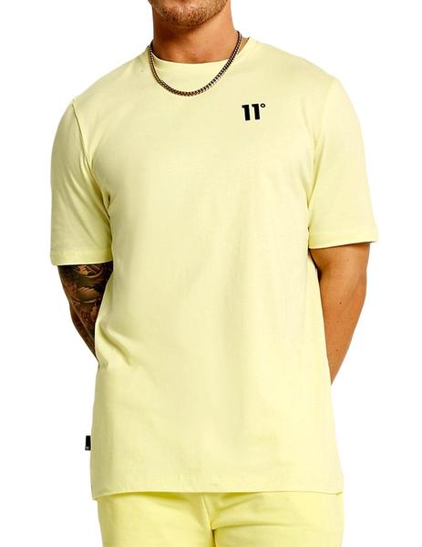 Camiseta amarillo fuerte 11 Degrees para hombre