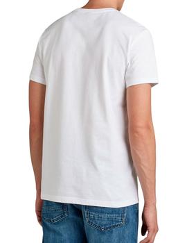 Camiseta G Star Raw Multi Colored blanca para hombre