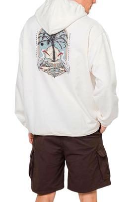 Sudadera Kaotiko Treasure Island Ivory con dibujo en espalda