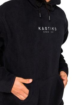 Sudadera polar Kaotiko negra para hombre