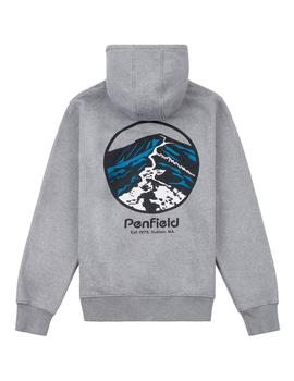 Sudadera Penfield gris con dibujo para hombre