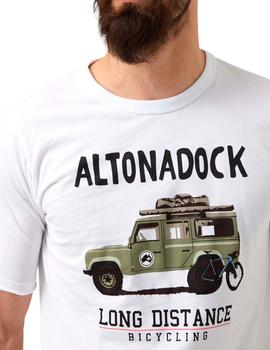 Camiseta Altona Dock blanca con Jeep para hombre