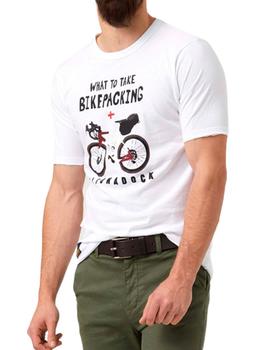 Camiseta bici Altona Dock blanca para hombre