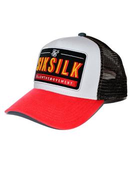 Gorra Siksilk blanca con parche multicolor