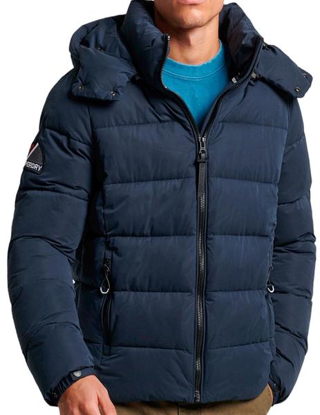 Hombre – Cazadora acolchada con capucha Sports en Azul Marino Eclipse  Superdry ES