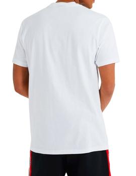 Camiseta Ellesse blanca con logo iridiscente para hombre