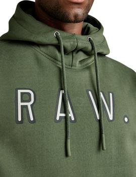 Sudadera G Star Raw Vulcanic verde para hombre