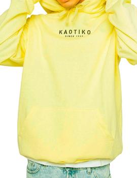 Sudadera Kaotiko Vancouver amarillo limón para hombre